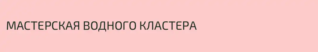 МАСТЕРСКАЯ ВОДНОГО КЛАСТЕРА